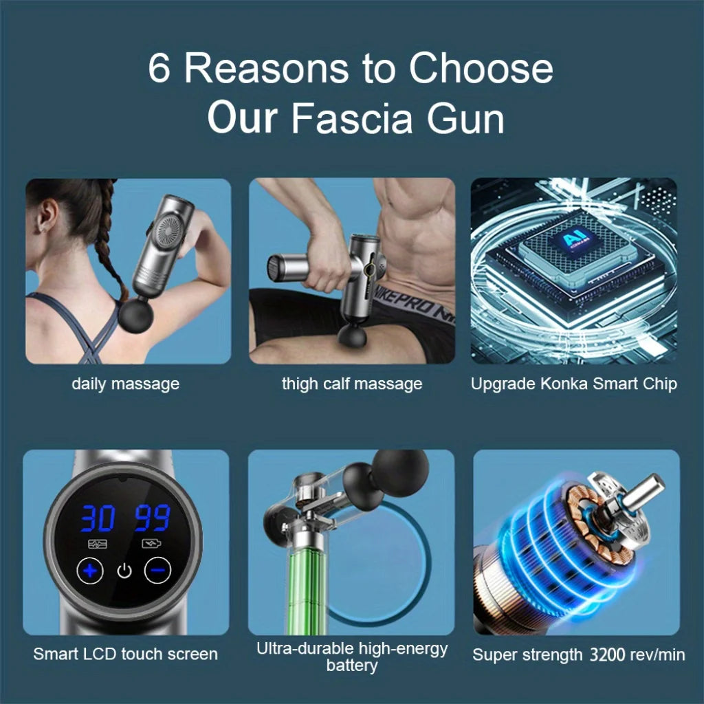 Pistolet de Massage Percussion — Récupération Musculaire Profonde