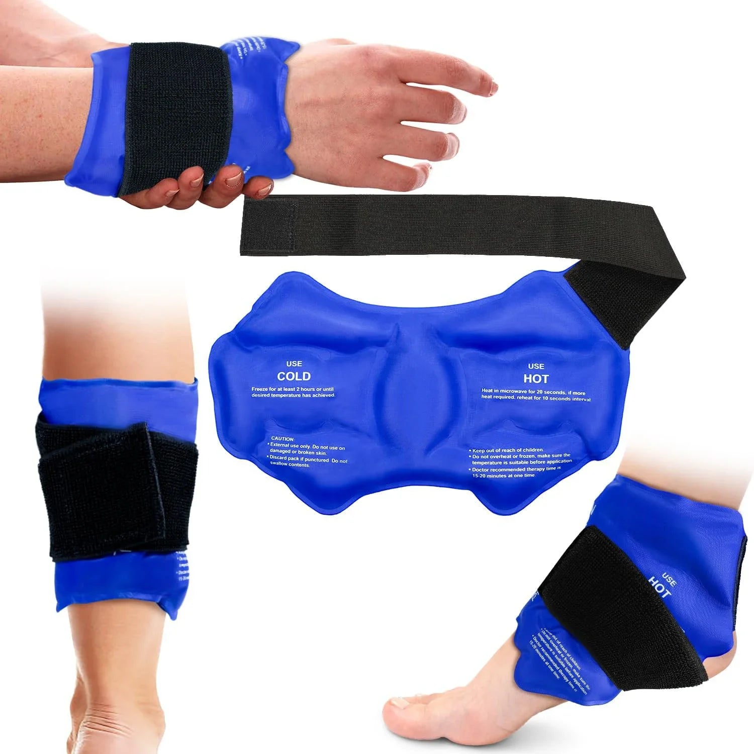 Chevillère avec Poche de Gel — Thérapie Chaud/Froid pour Blessures Sportives