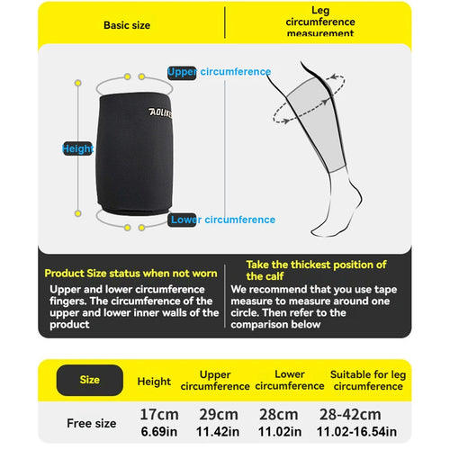 Manchon de Cryothérapie AOLIKES — Compression Chaud/Froid 360° pour Mollet