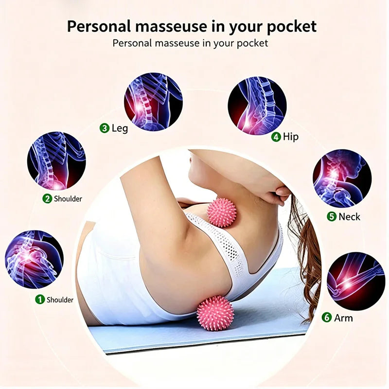 Massage Ball Spiky Myofascial Release Trigger Point Deep Tissue Muscle Relaxation Yoga Fitness Foot Back Shoulder Massager