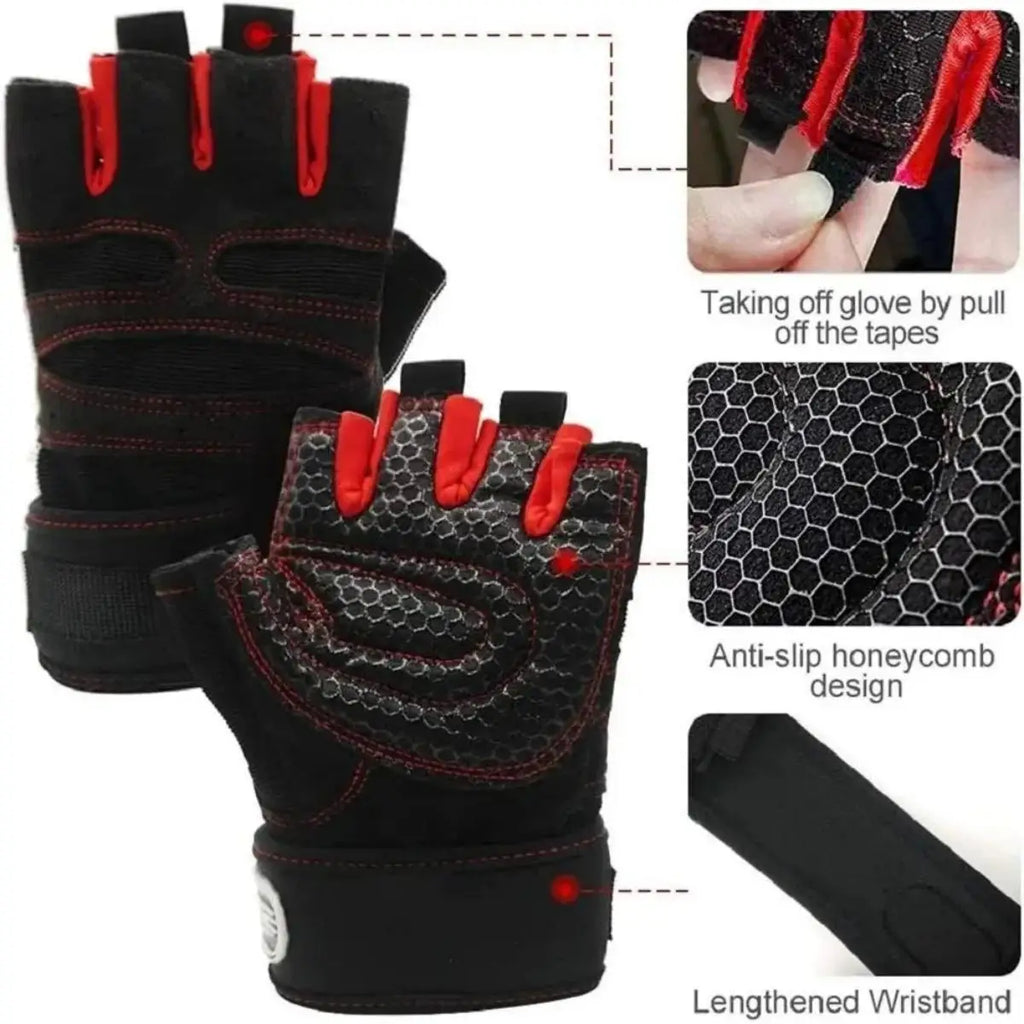Fitness Gloves with Wrist Support — Protection & Grip