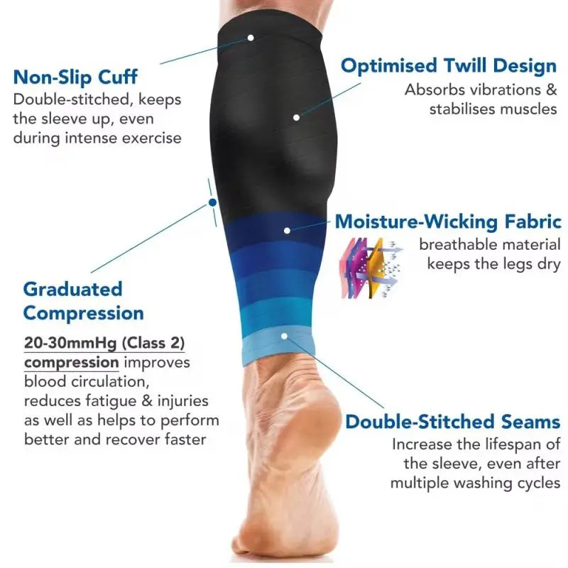 Manchons de Compression Mollet — Soutien pour la Course à Pied