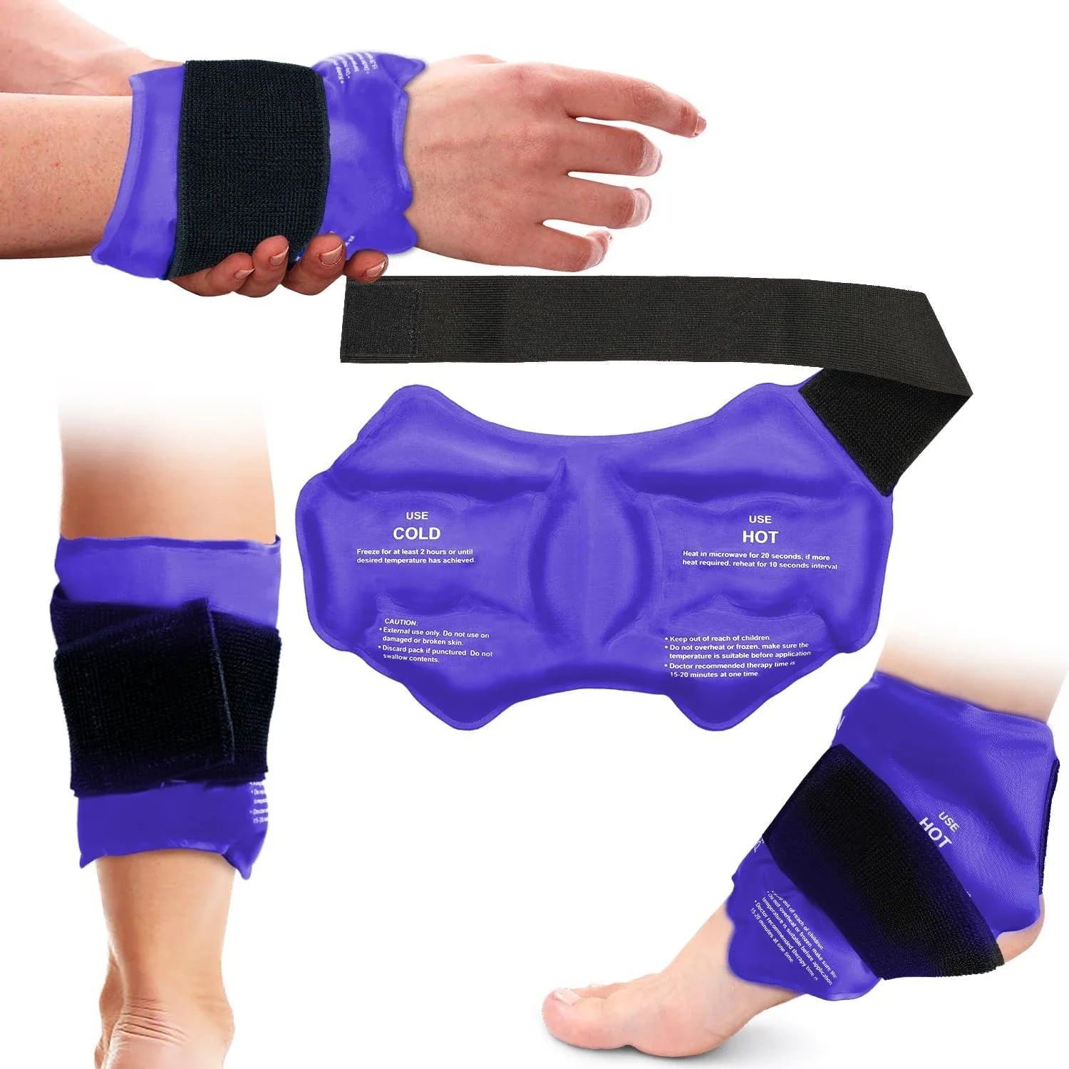 Chevillère avec Poche de Gel — Thérapie Chaud/Froid pour Blessures Sportives