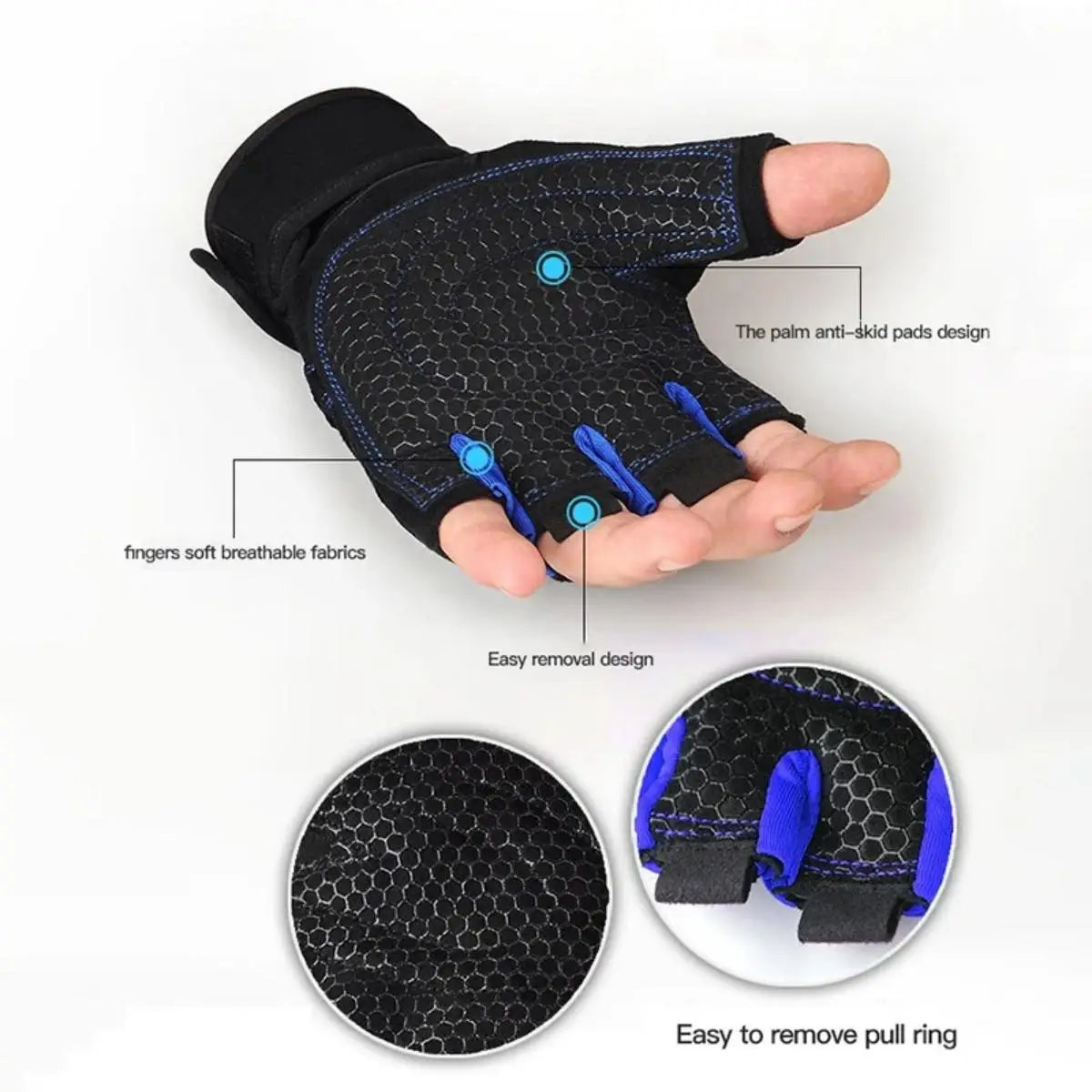 Fitness Gloves with Wrist Support — Protection & Grip