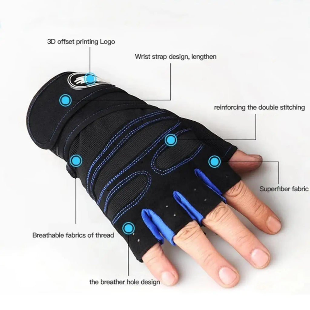 Fitness Gloves with Wrist Support — Protection & Grip