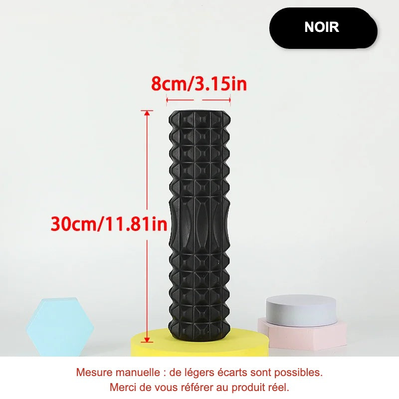 Rouleau de massage noir 30cm (FR)