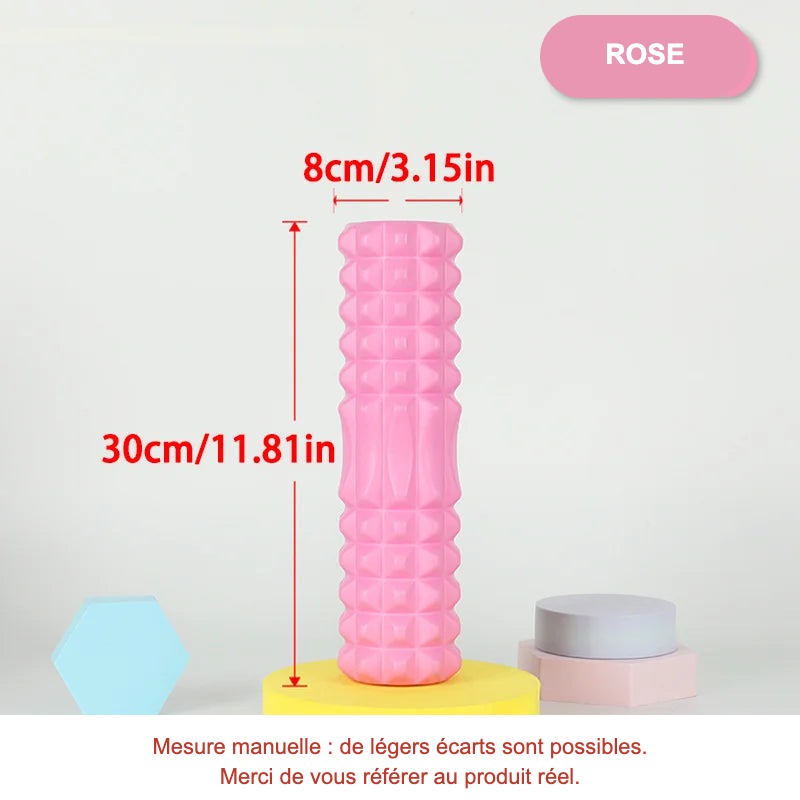 Rouleau de massage rose 30cm (FR)