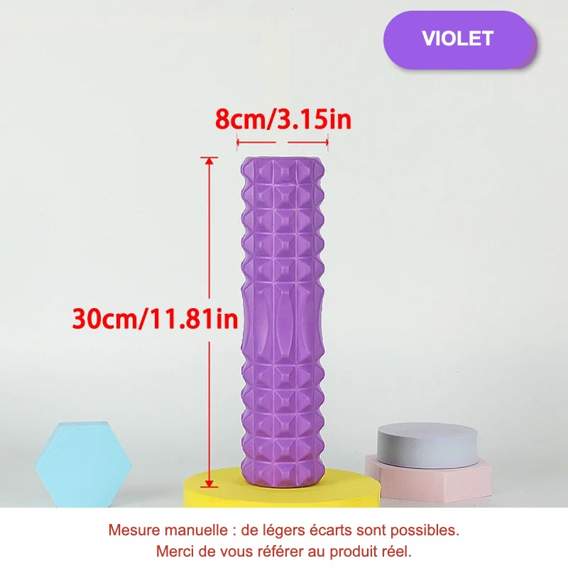 Rouleau de massage violet 30cm (FR)