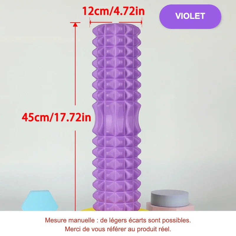 Rouleau de massage violet 45cm (FR)