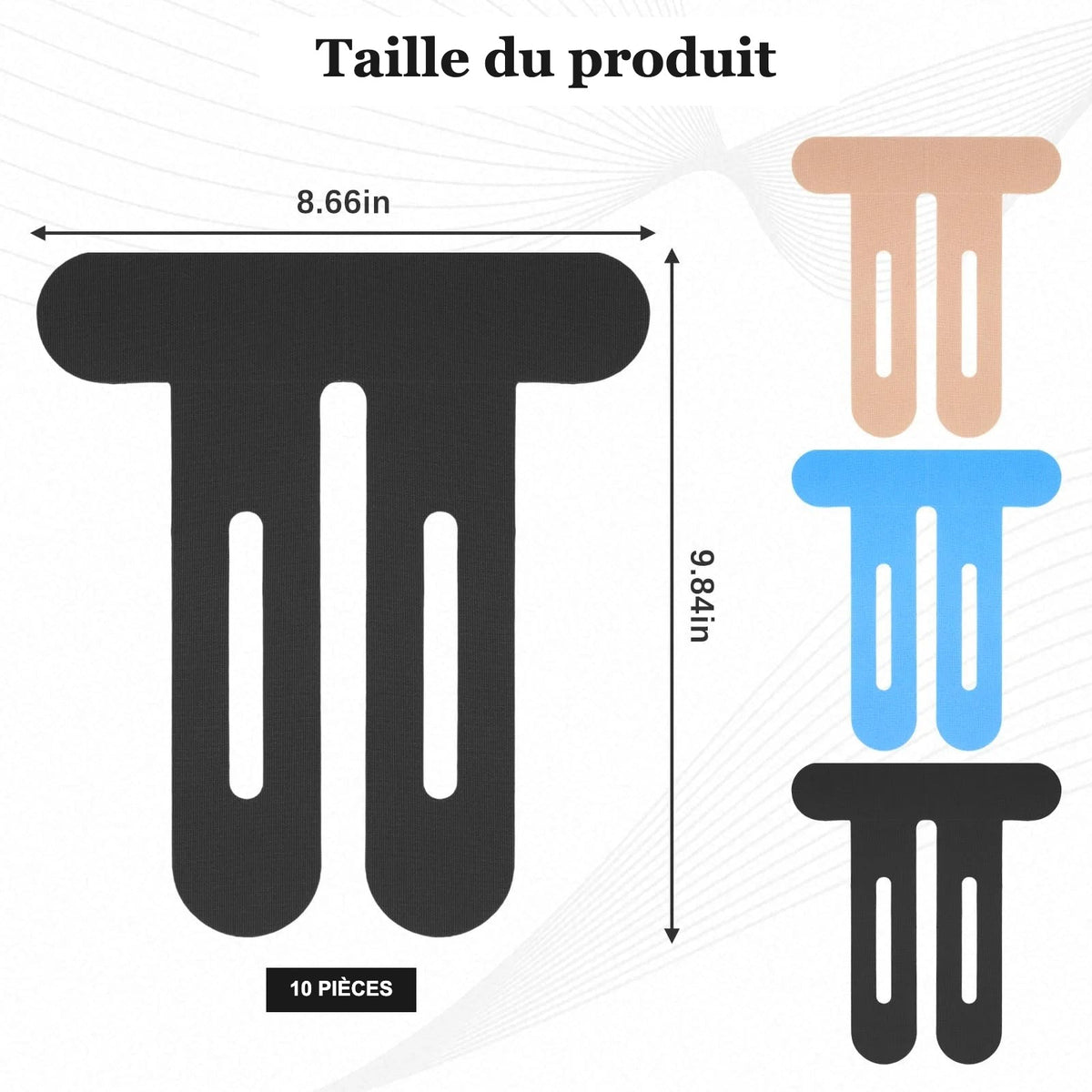 Taille du produit - bande de kinésiologie 10 pièces